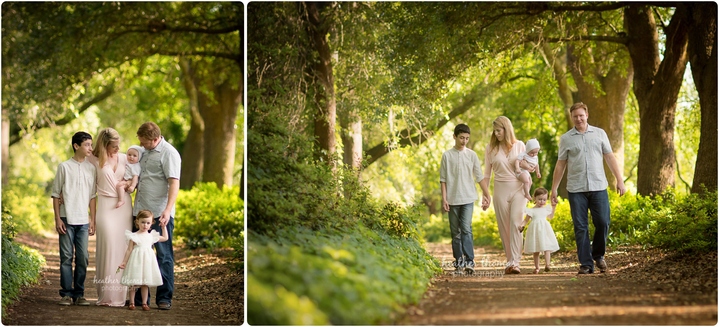 What to Wear for a Family Photo Shoot // Philadelphia Family Photography family walking in park photo by heather thomas photography