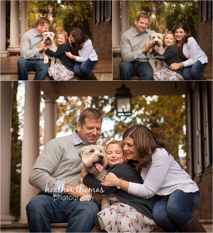Tips to Include Your Family Pet in Family Photos // Family Photography Bucks County, PA family photo with a dog in the fall
