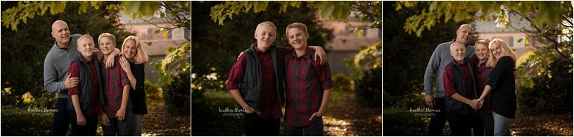 fall photo shoot philadelphia-28.jpg brothers wearing maroon and black with their parents outside for a fall photo shoot in newtown pa