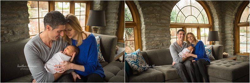 newborn photography bucks county pa-21.jpg newborn boy with his parents in their abington pa home posing for newborn portraits