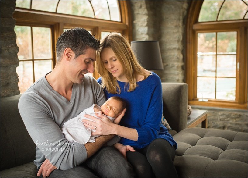newborn photography bucks county pa-24.jpg newborn boy with his parents in their abington pa home posing for newborn portraits