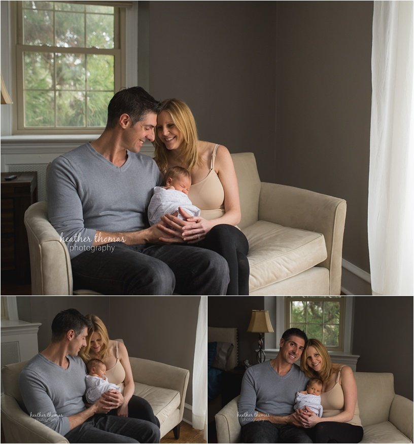 newborn photography bucks county pa-62.jpg newborn boy with his parents in their abington pa home posing for newborn portraits