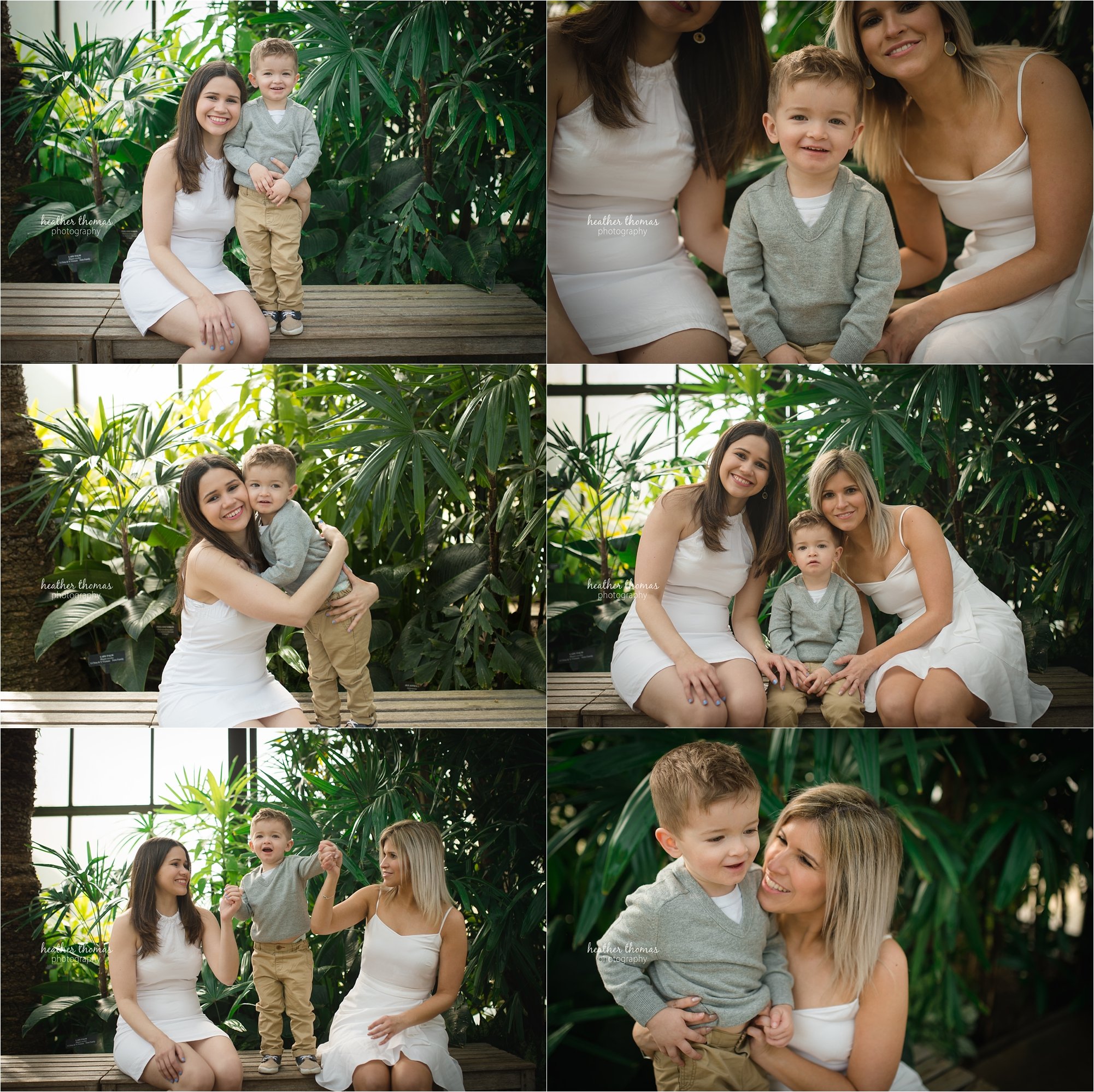 newtown pa family photographers-39.jpg a boy with his mom and aunt at longwood garden with heather thomas photography