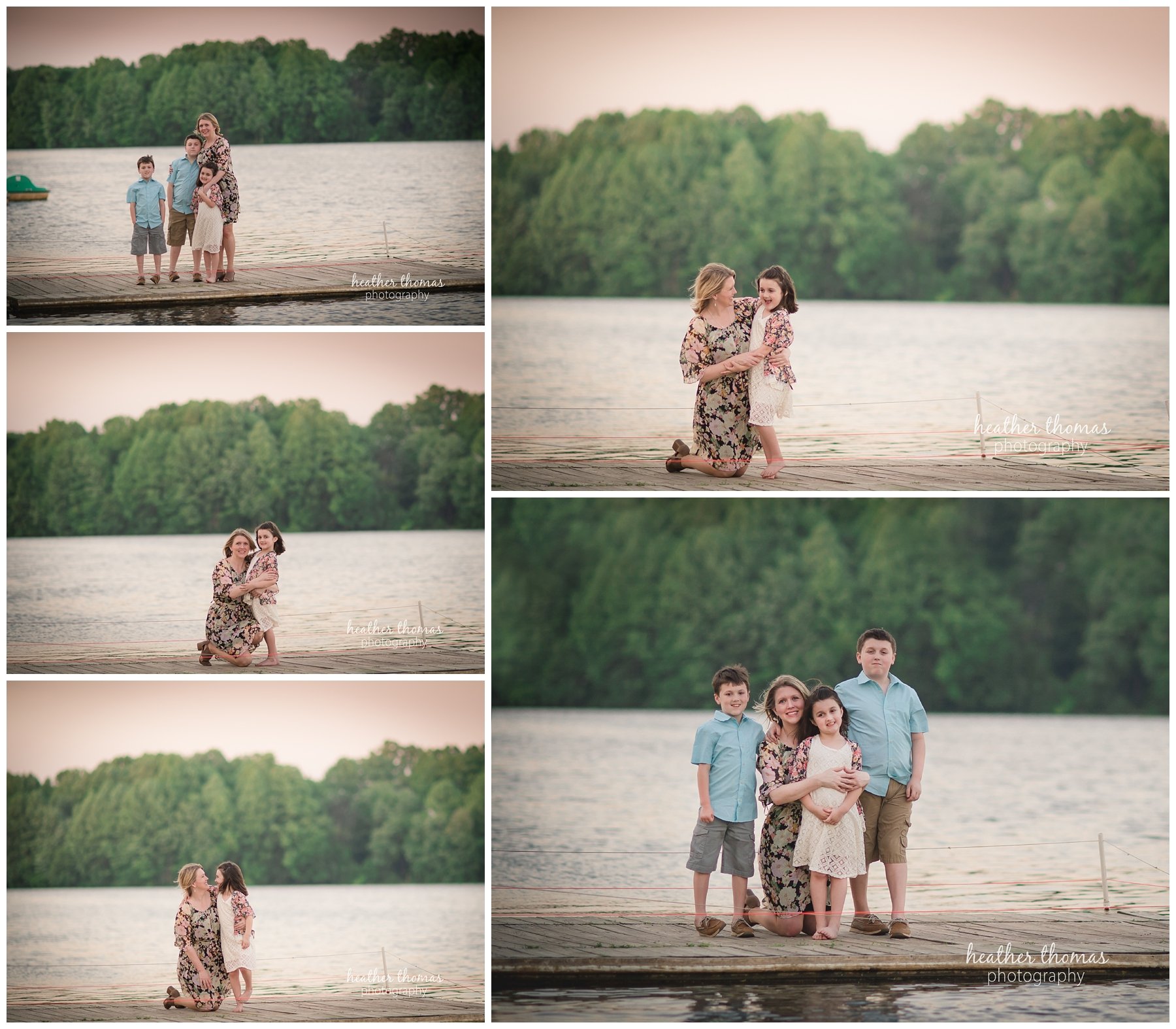 core creek family portrait-60.jpg a picture of a mom on the dock with her three kids outside in bucks count oa