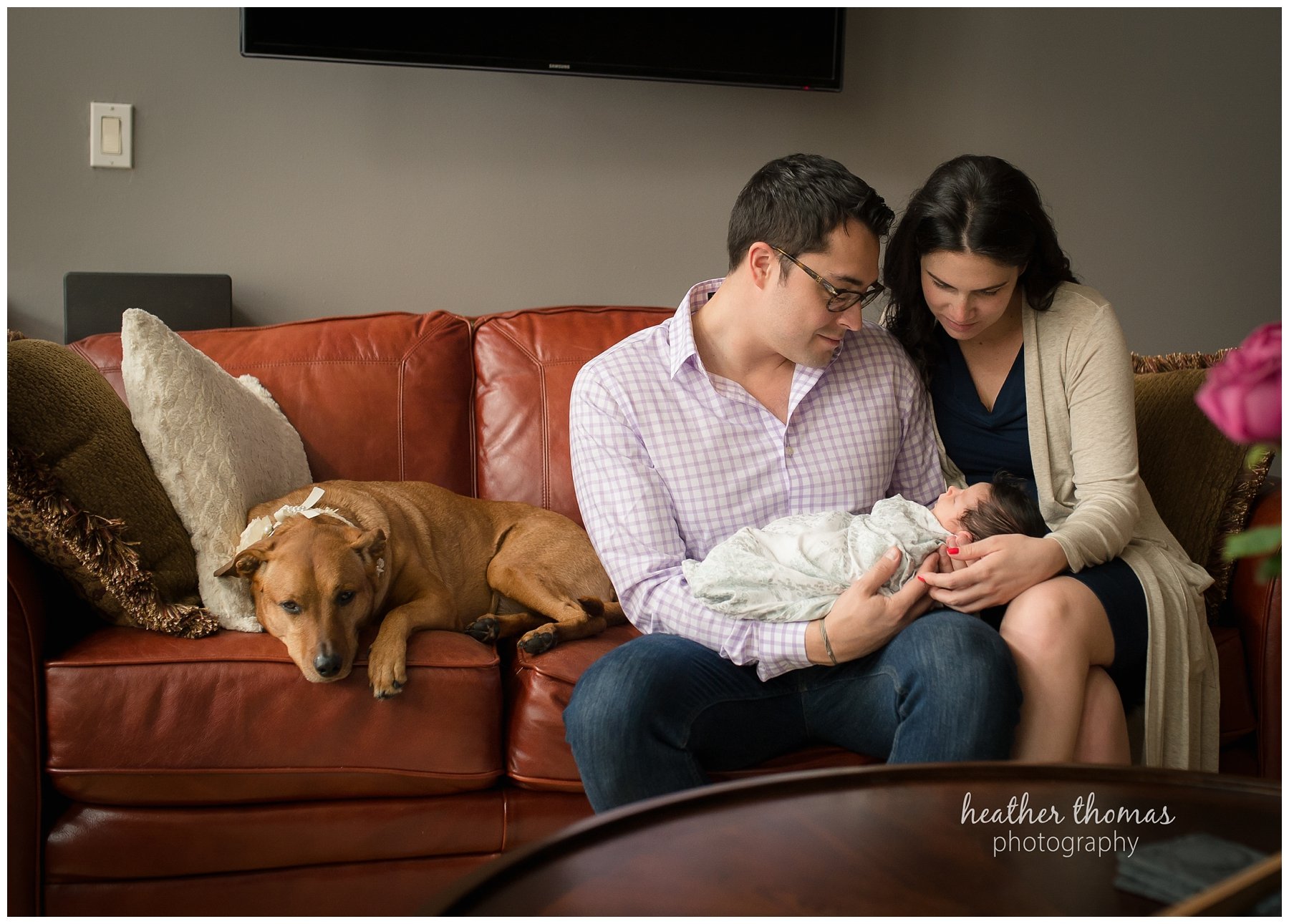 philadelphia lifestyle portraits-15.jpg photographs of a family of three in their home during their newborn photography session with heather thomas photography