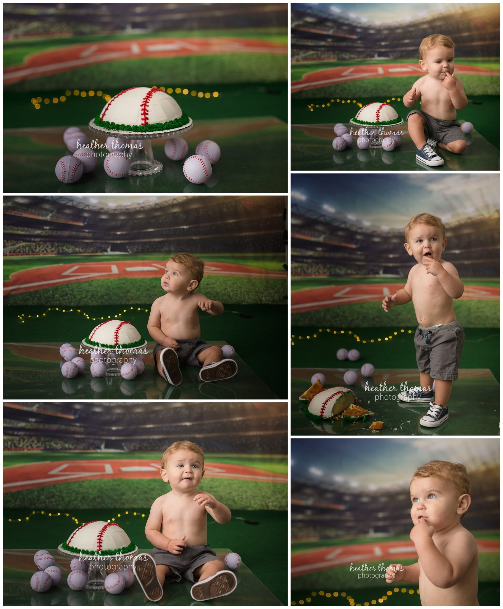 cake smash session in bucks county-32.jpg pictures of a 1 year old boy smashing a baseball cake at a photo shoot in philadelphia