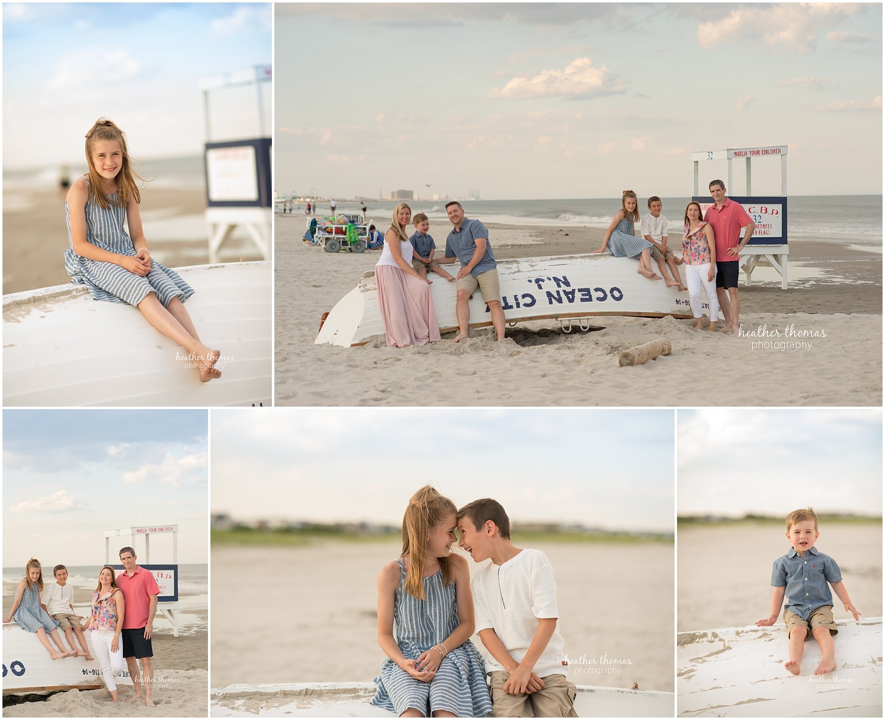 Ocean City, NJ Extended Family Photo Shoot extended family portraits on beach