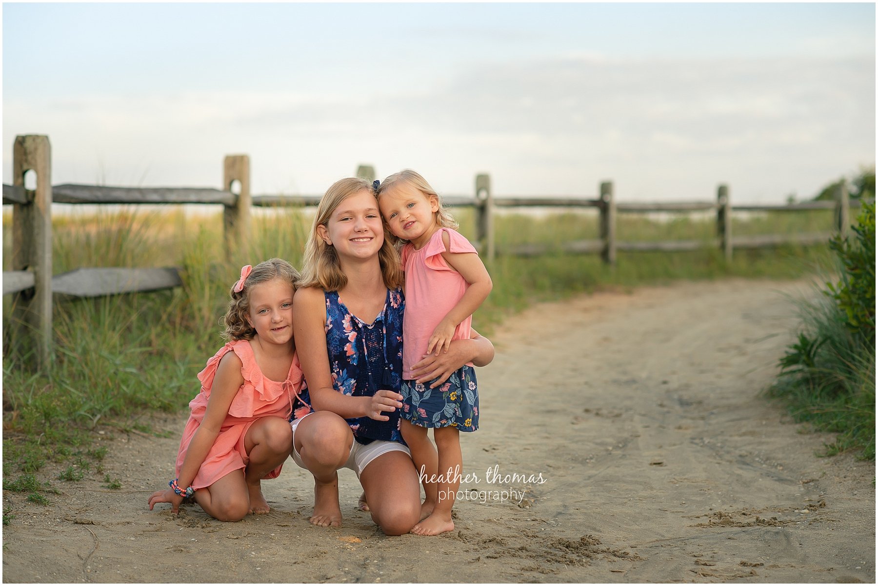 The M Family | OCNJ Family Portraits portrait of three sisters in ocean city beach nj