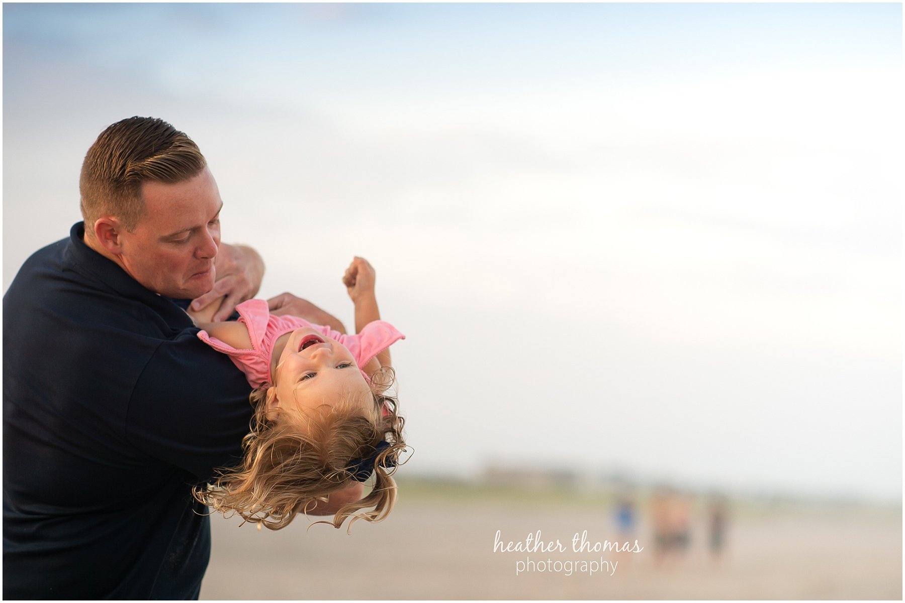 The M Family | OCNJ Family Portraits father and daughter photo at ocean city beach nj