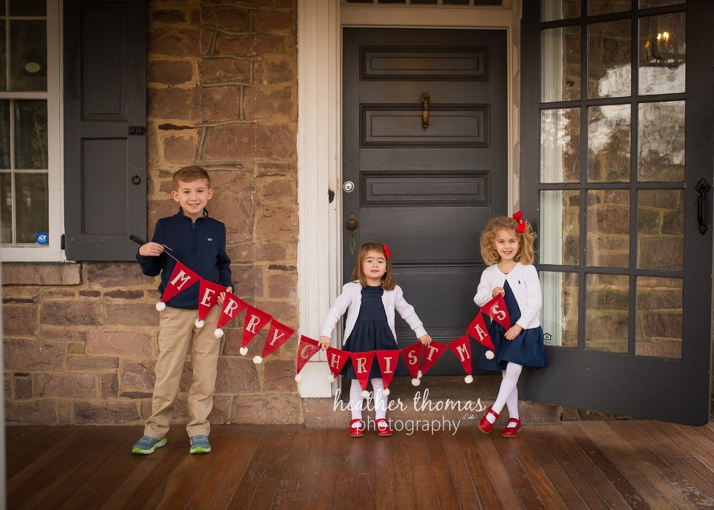Cousin Christmas Portraits in Bucks County | Washington Crossing Photographer cousins photo shoot bucks county