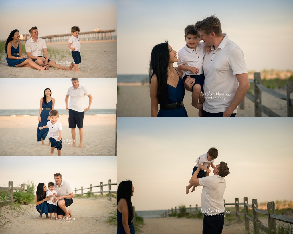 Family Photo Session in Ocean City, NJ family photo session with a toddler at the beach in ocean city