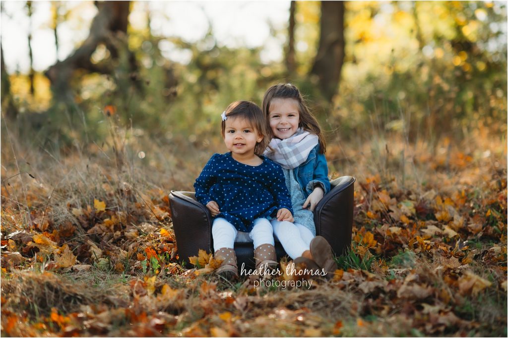 Making Memories at Home | Bucks County, PA Family Photographer portrait of two sisters outdoors