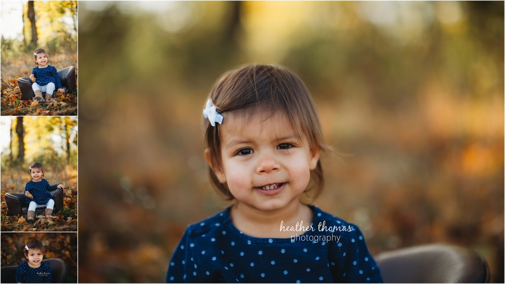 Making Memories at Home | Bucks County, PA Family Photographer portrait of young girl outdoors sitting
