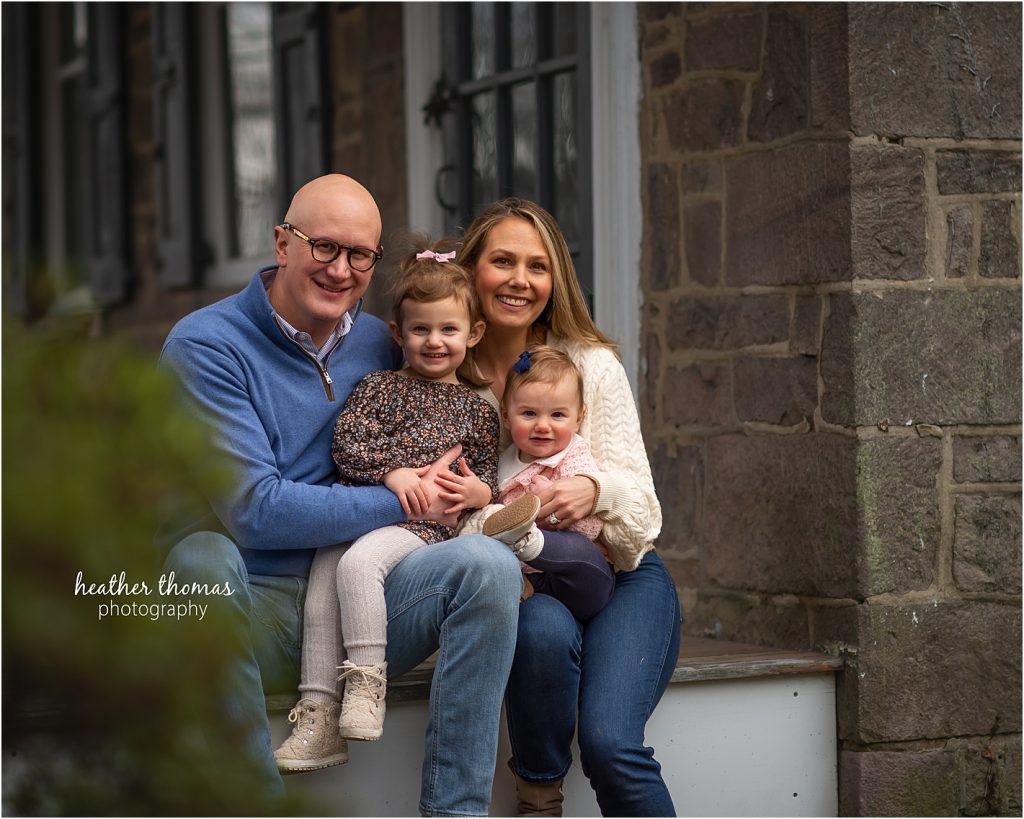 A January Outdoor Family Photo Shoot in Newtown, PA with Heather Thomas Photography