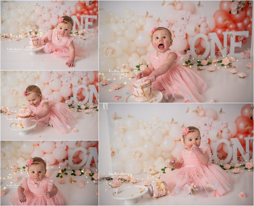 Smashing Cake in Newtown PA - A 1st Birthday Photo Shoot with Heather Thomas Photography