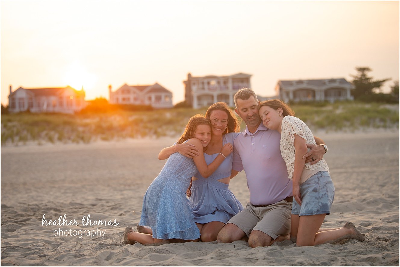 sea isle city family portraits-50.jpg a family of four at a beach photo shoot with Heather thomas photography