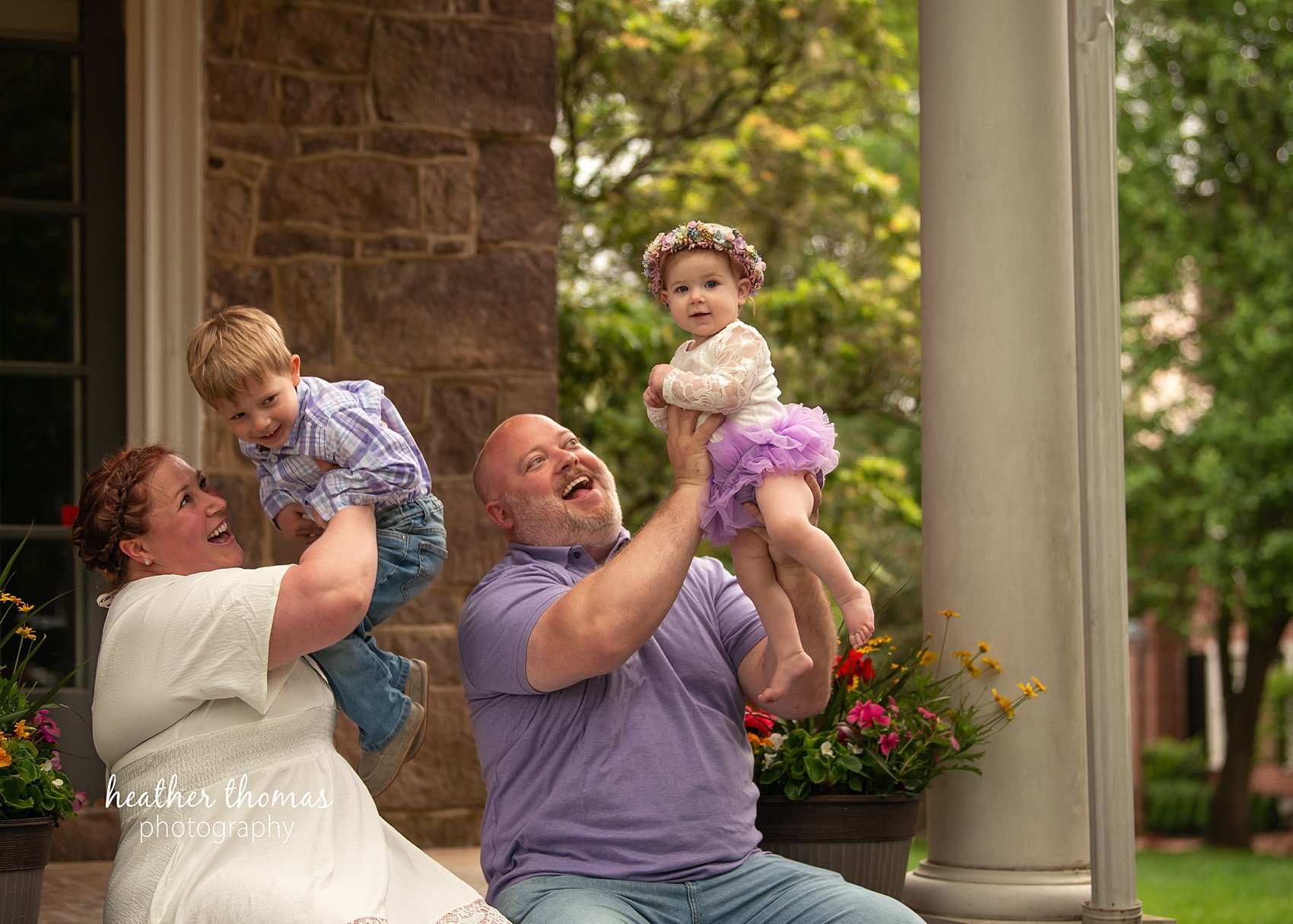 Philadelphia Smash Cake Photography Studio pink-purple-first-birthday-cake-smash-with-heather-thomas-photography