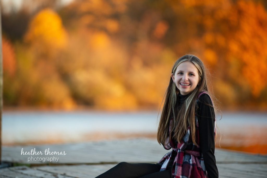 Fall Mini Session Photography in Philadelphia Teen girl and family dog during fall Philadelphia photography session at Core Creek Park