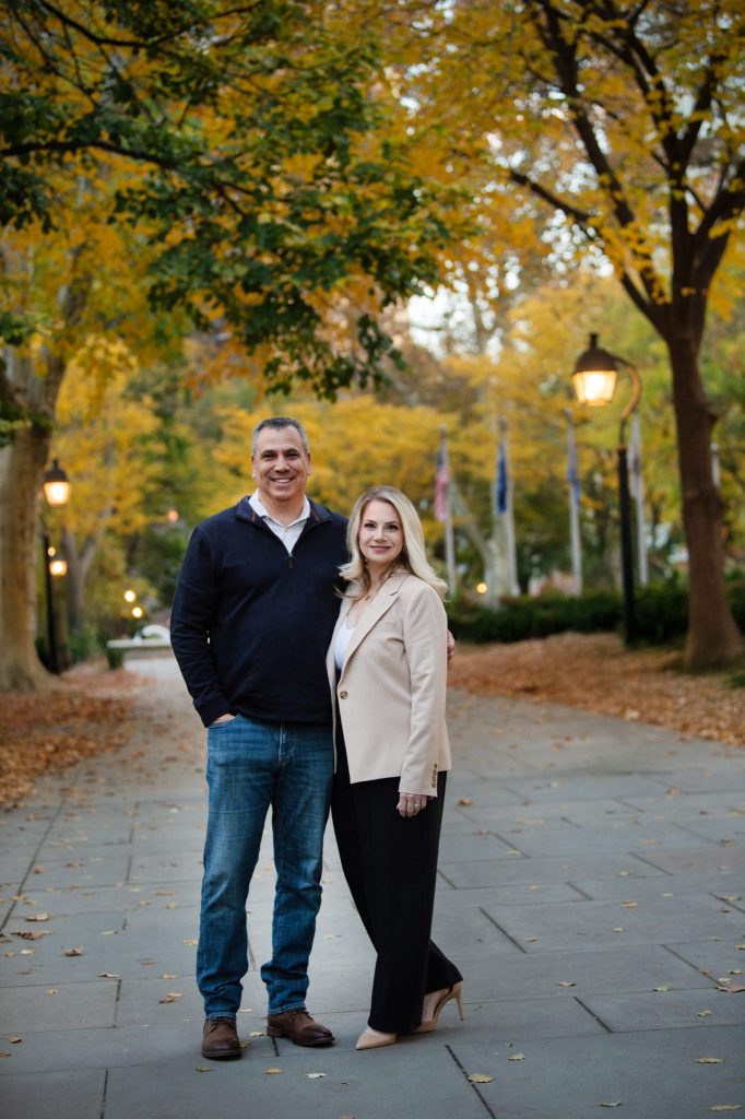 Washington Square Philadelphia Family Photography Session a husband and wife inside washington square park philadelphia
